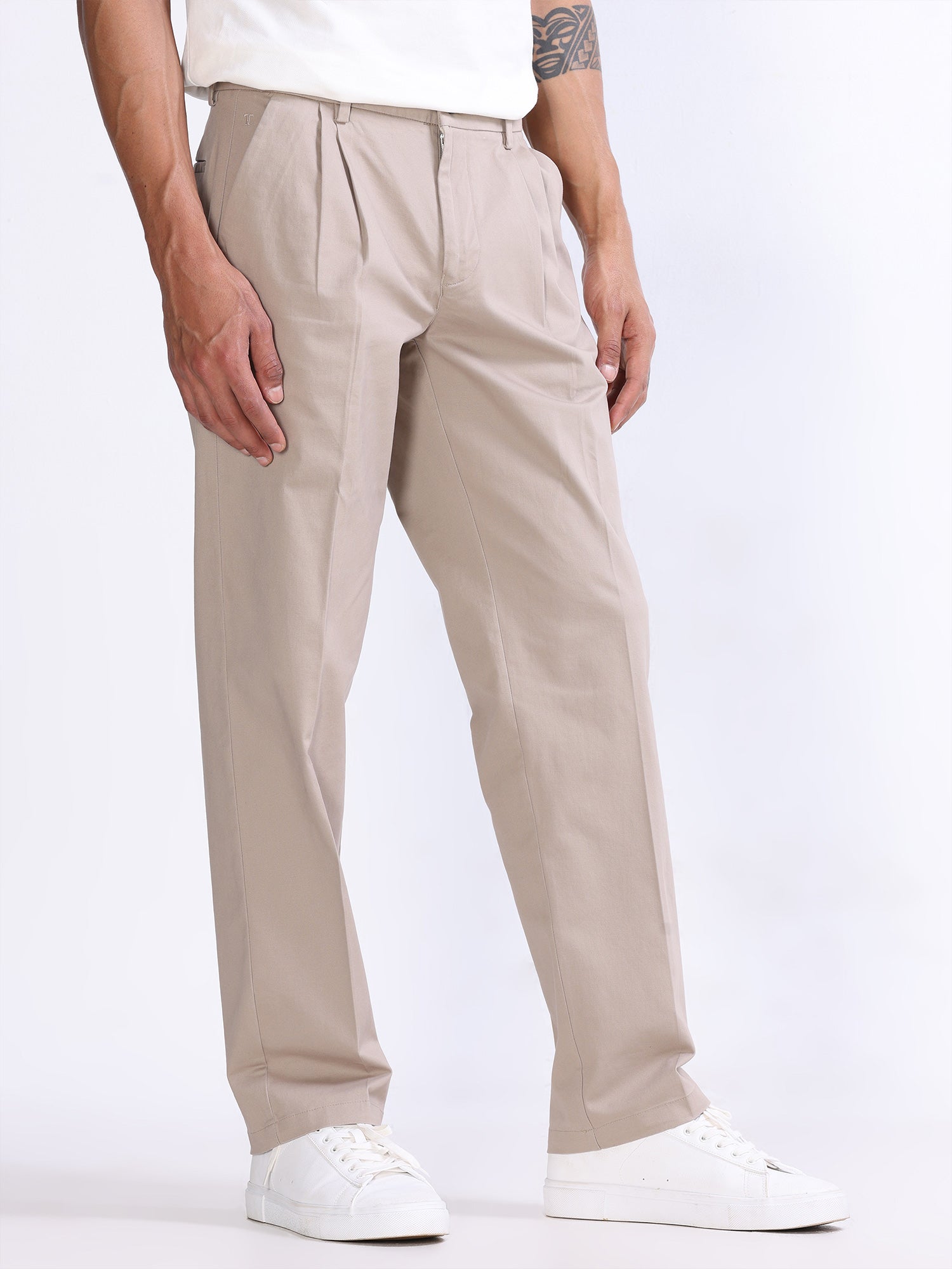 Beige Relaxed Pant