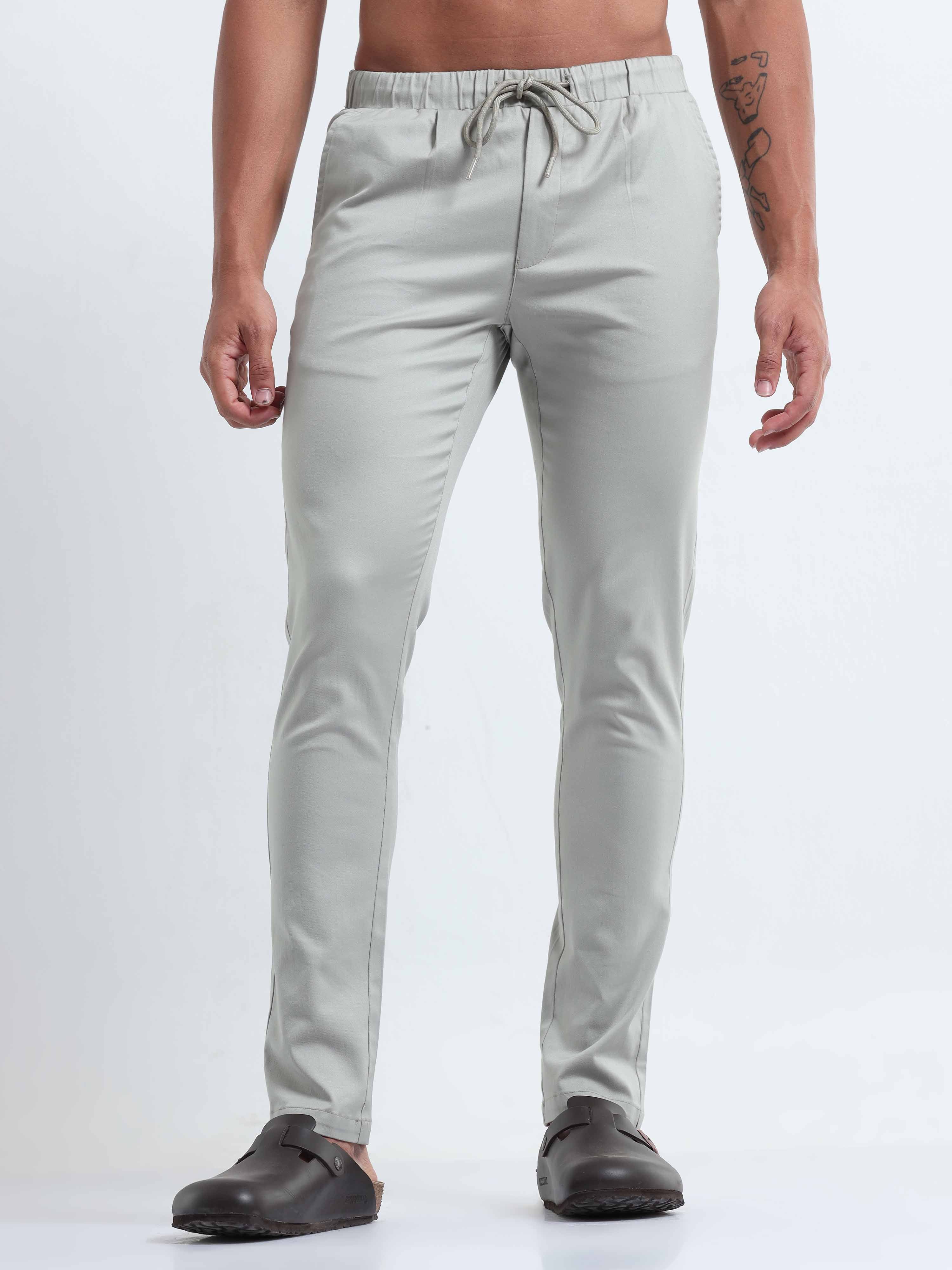 Rich Cotton Grey Ankle Pant for men 