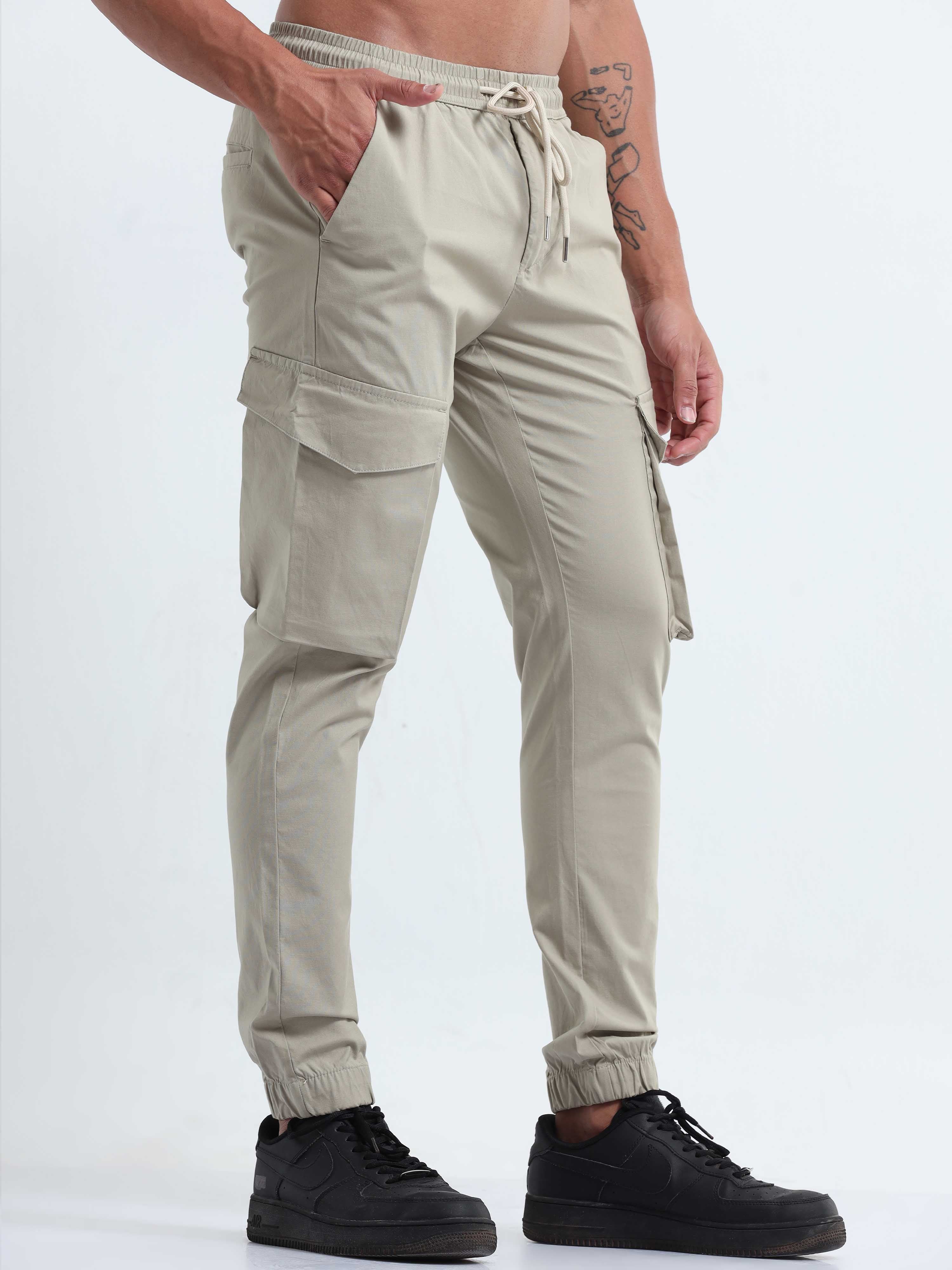 Beige cargo on sale joggers
