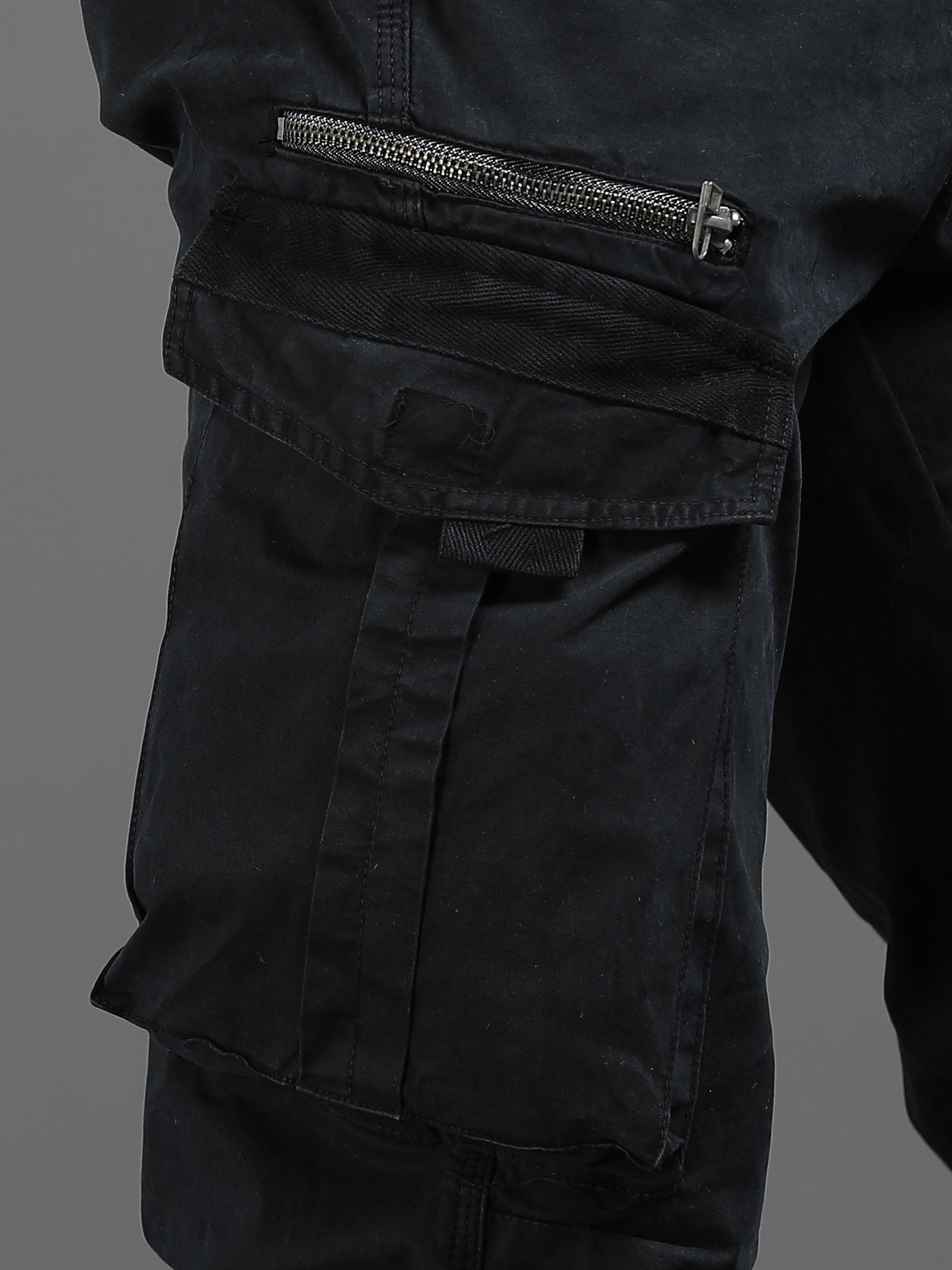 Rugged Zip Cargo Pants In Navy