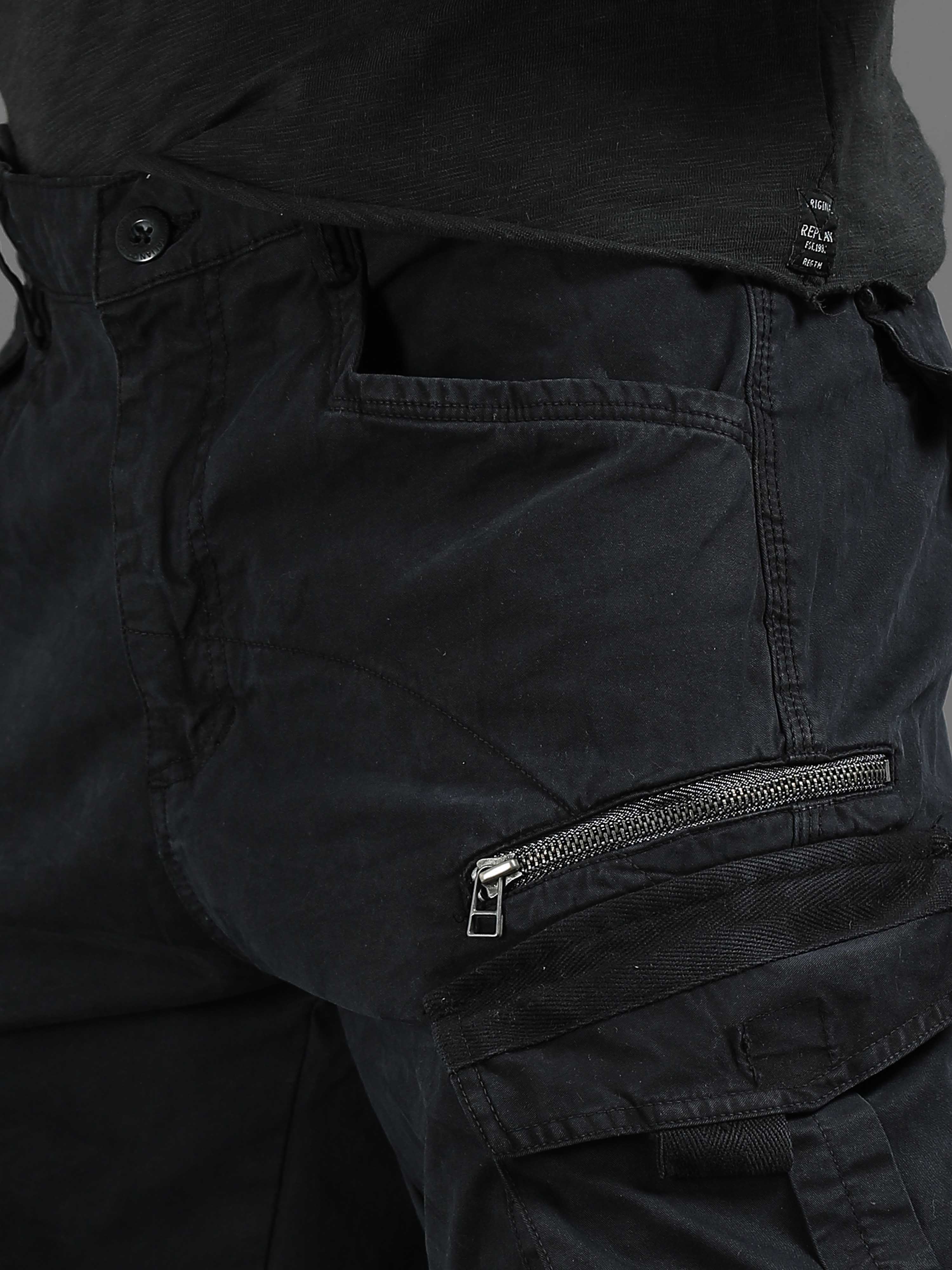 Rugged Zip Cargo Pants In Navy