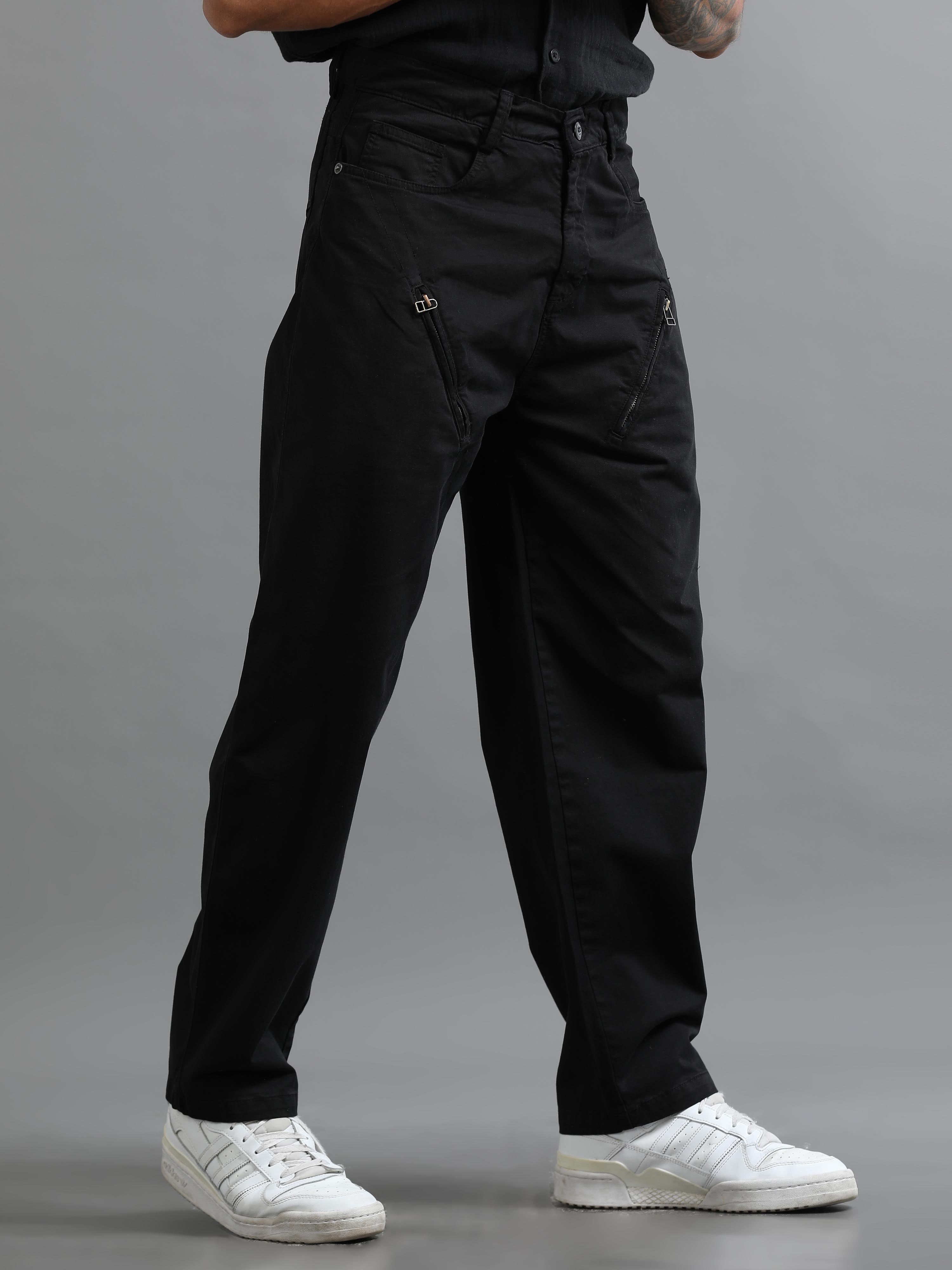 Milano Zip Trouser In Black