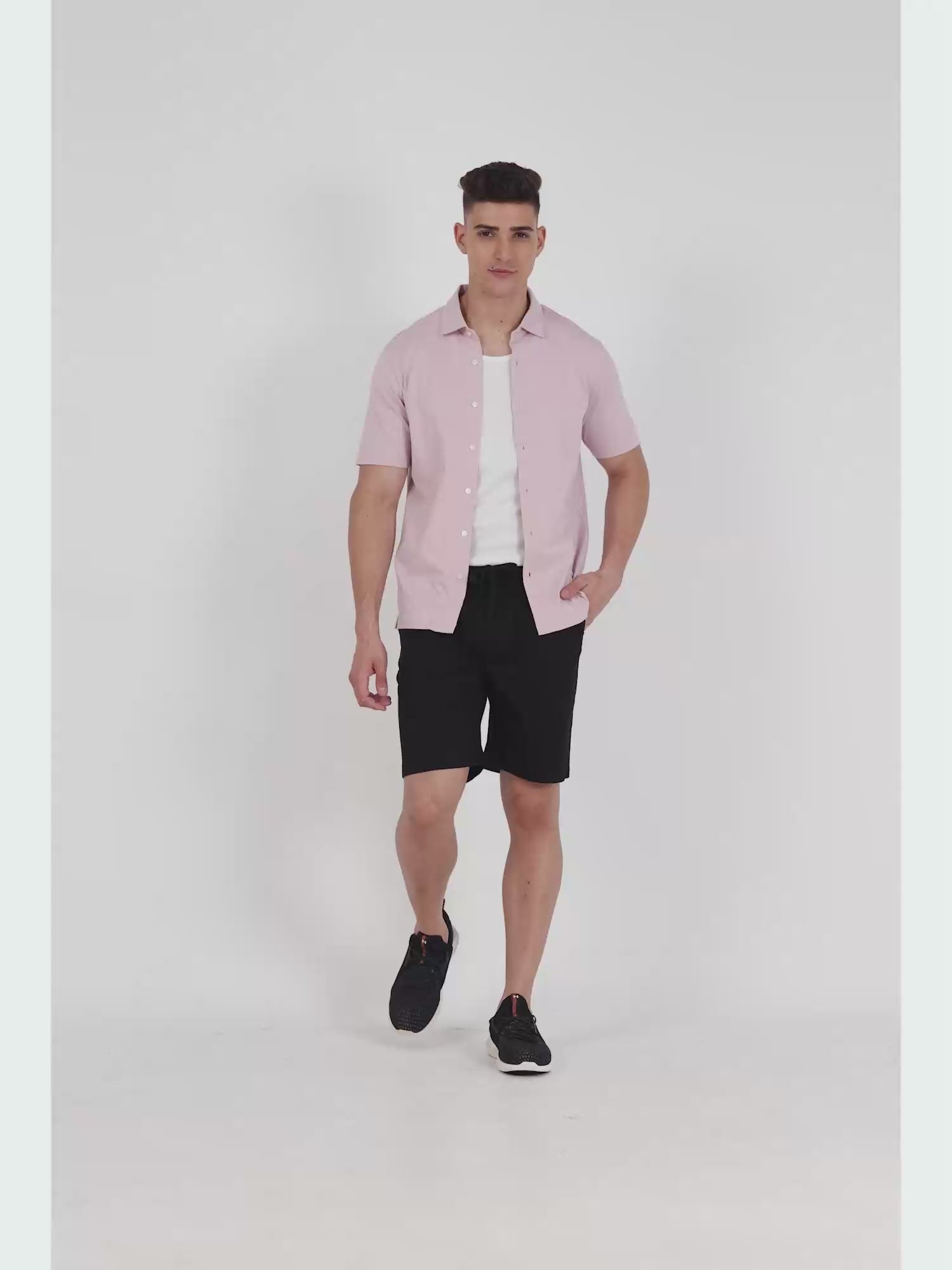 Soft Cotton Black Plain Shorts for men