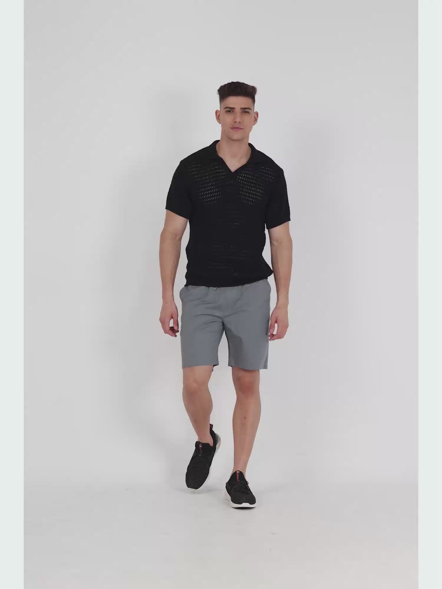 Soft Cotton Grey Plain Shorts for Men