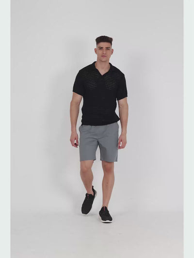 Soft Cotton Grey Plain Shorts for Men