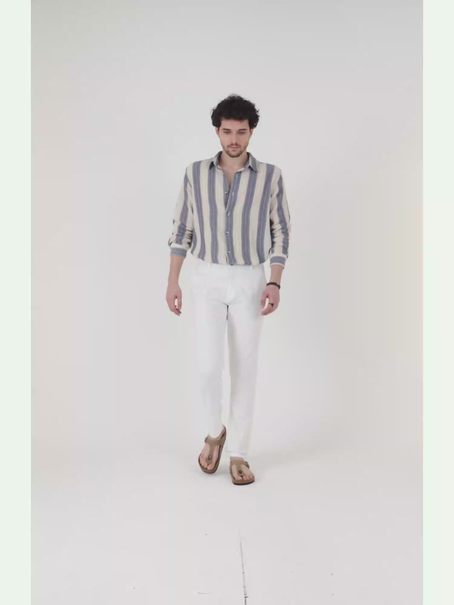 Timeless Cotton White Linen Chino