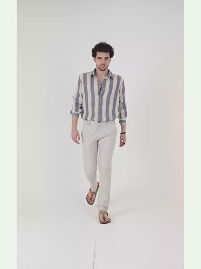 Timeless Cotton Light Grey Linen Chino