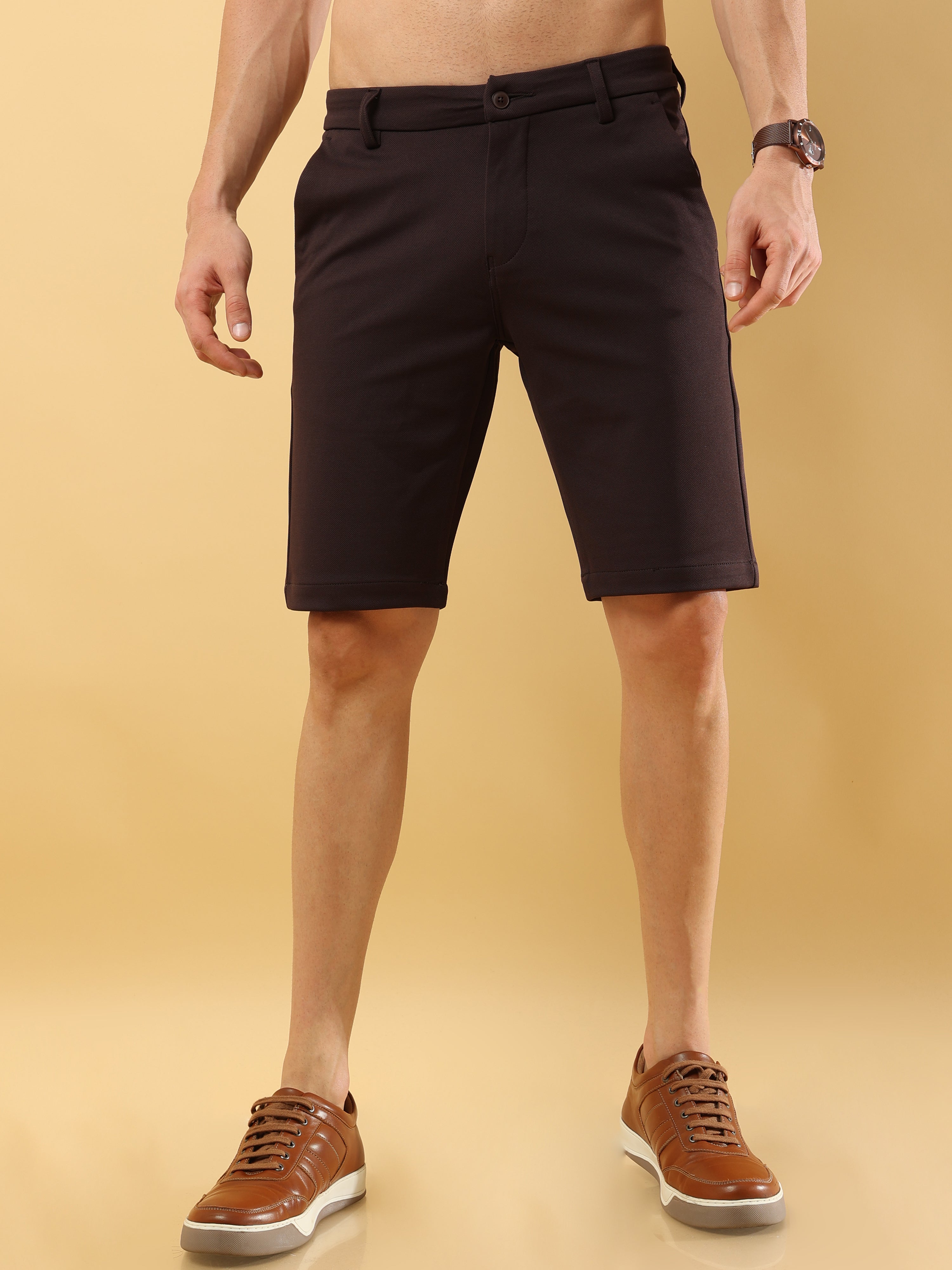 Power Stretch Exotic Brown Shorts for Men 