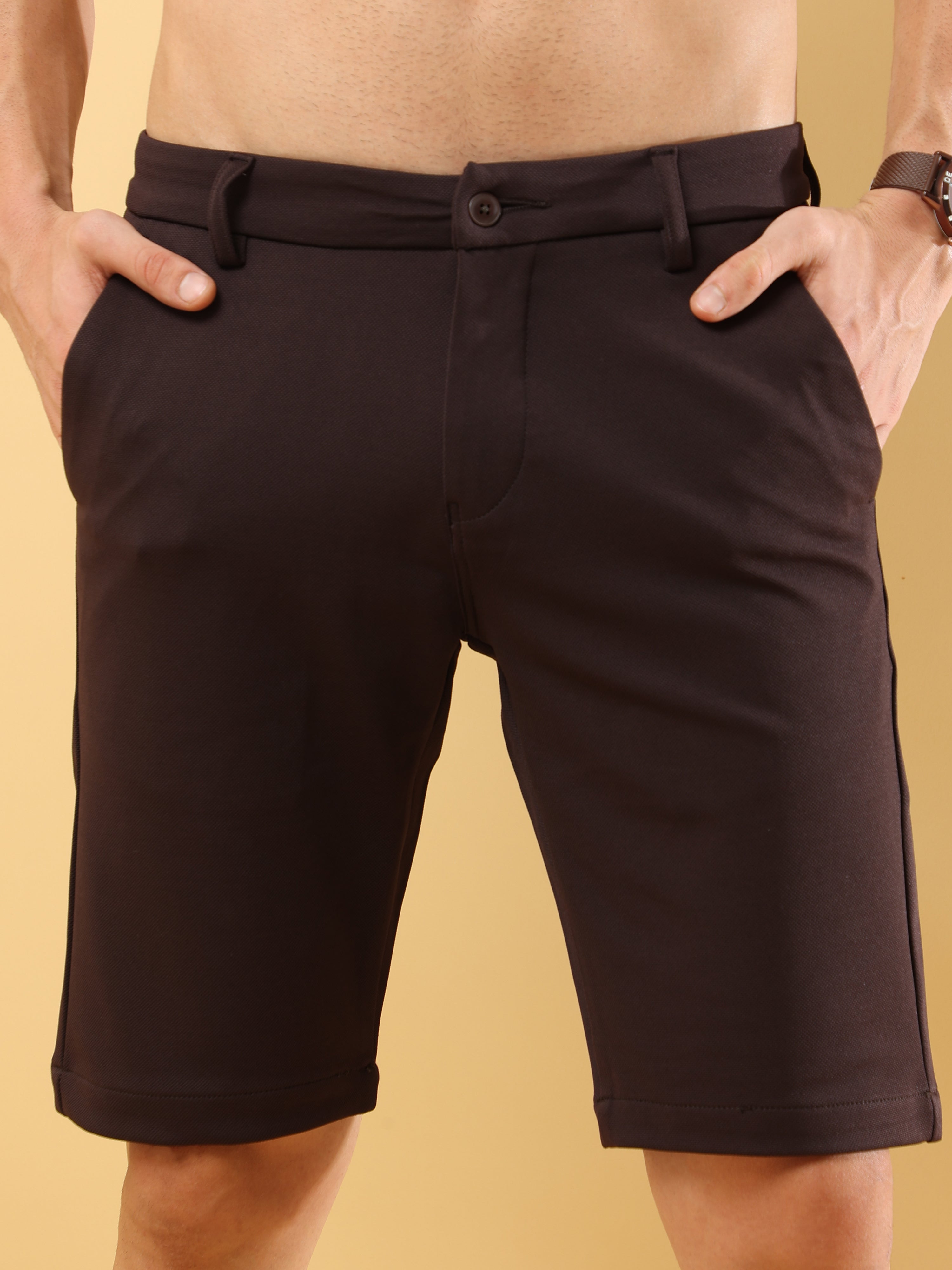 Power Stretch Exotic Brown Shorts for Men 