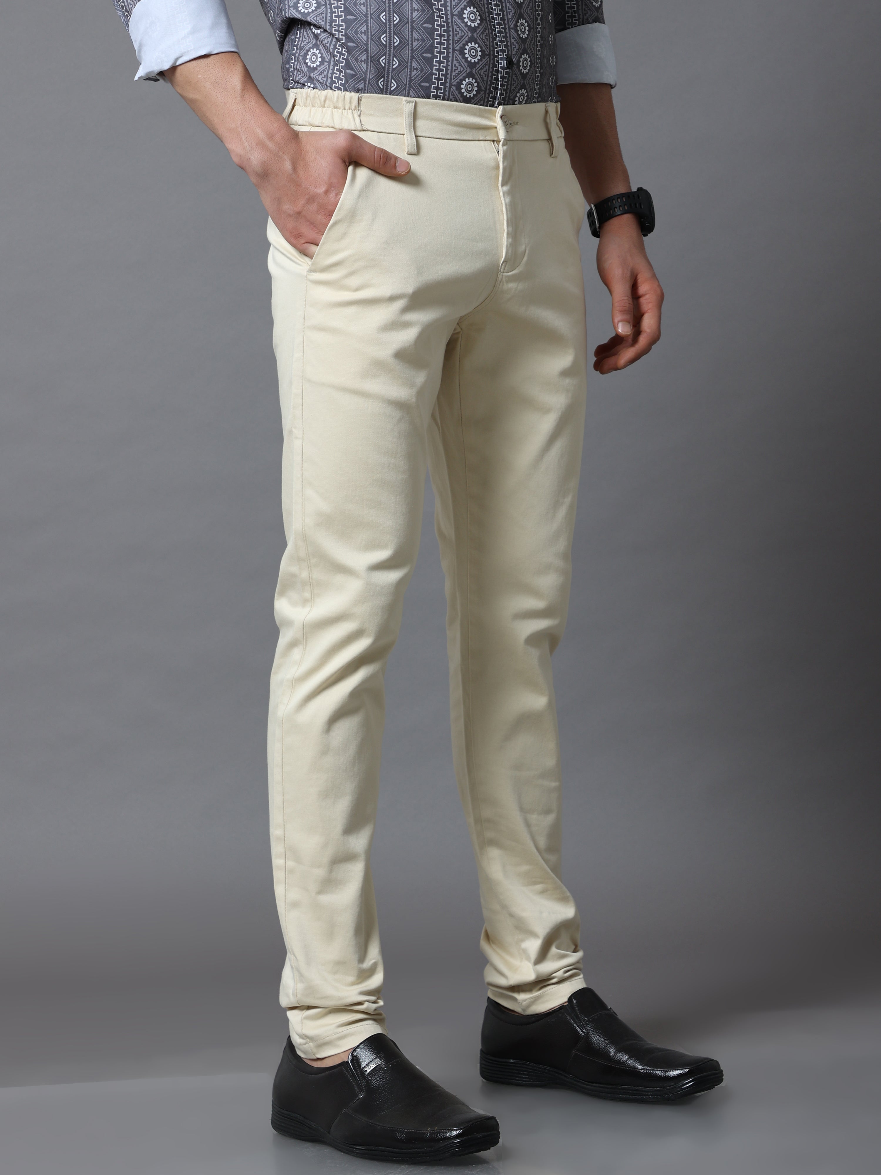 Flexi Waist Cream Trouser