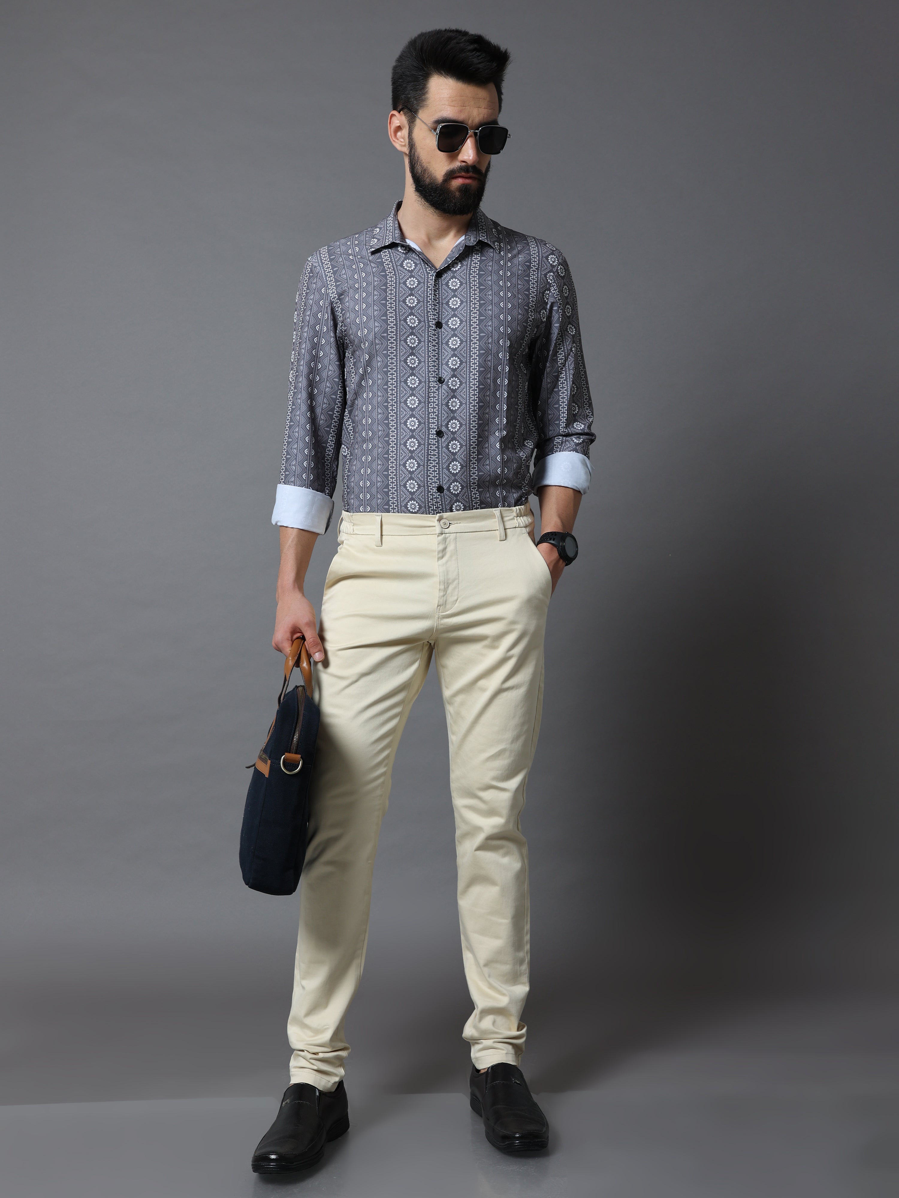 Flexi Waist Cream Trouser