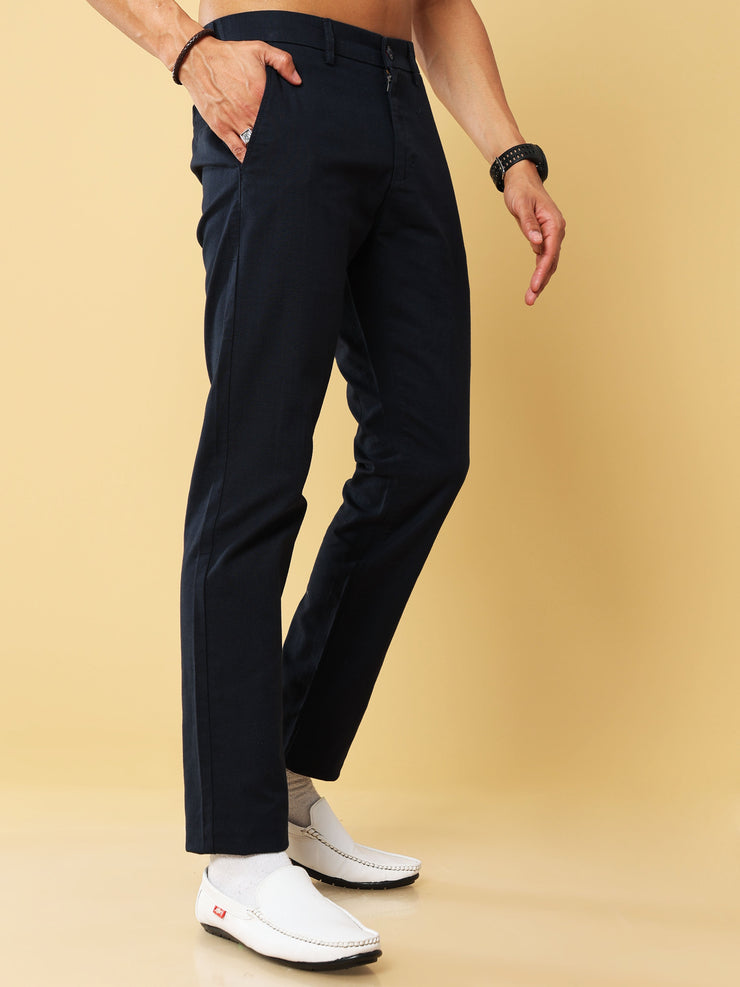 Linen Navy Trouser