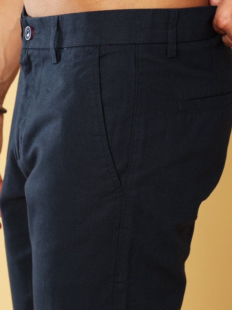 Linen Navy Trouser