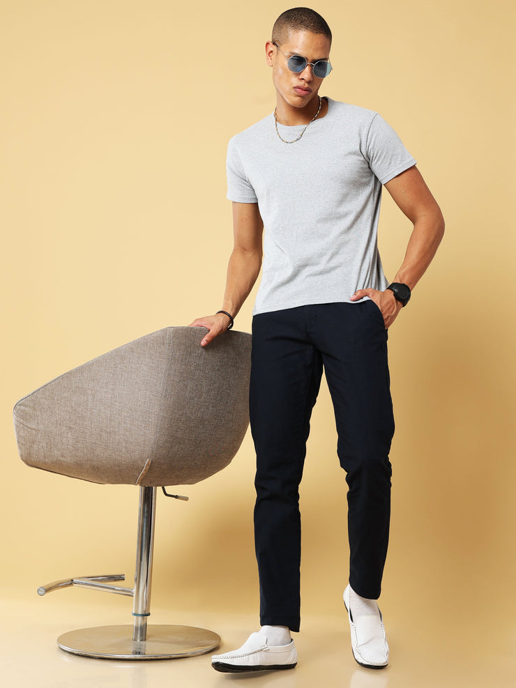 Linen Navy Trouser