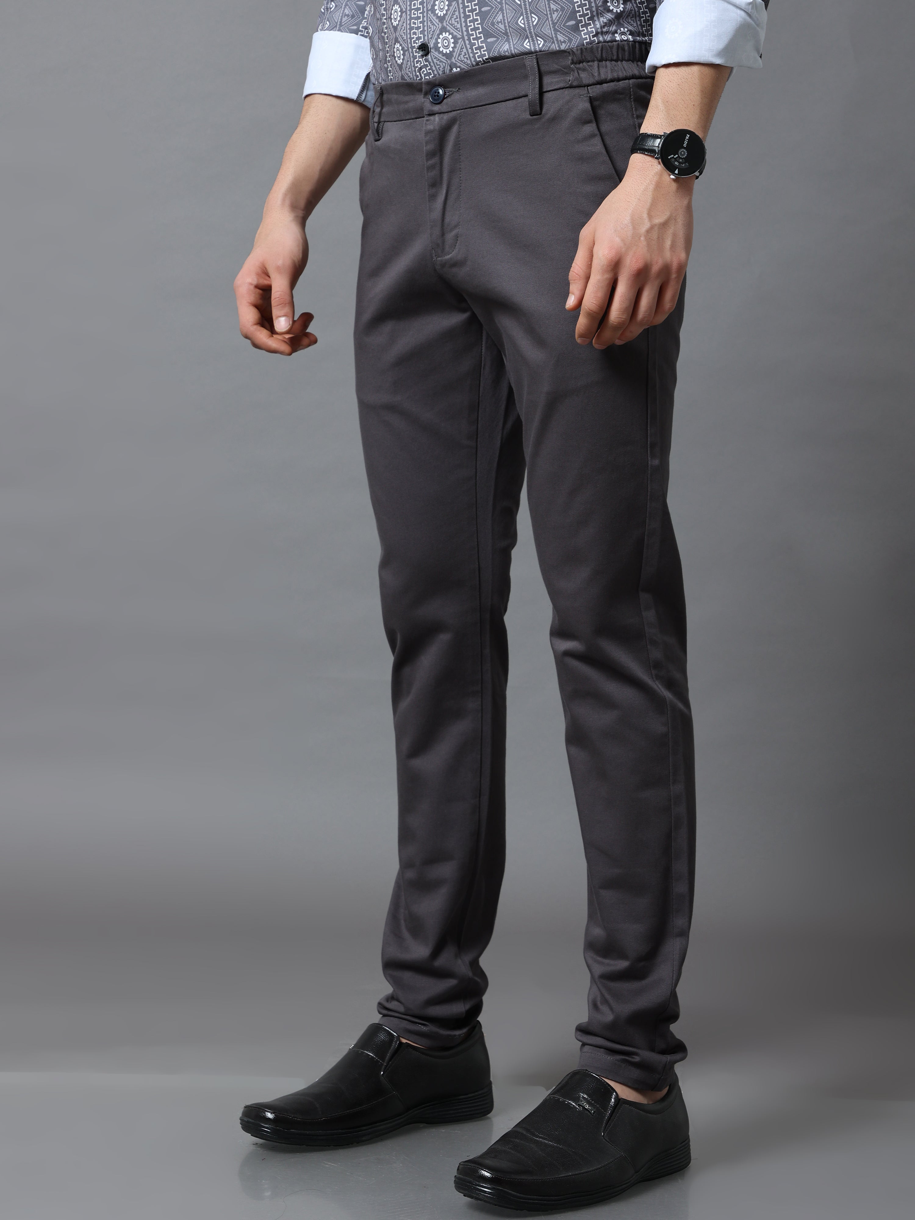Flexi Waist Dark Grey Trouser