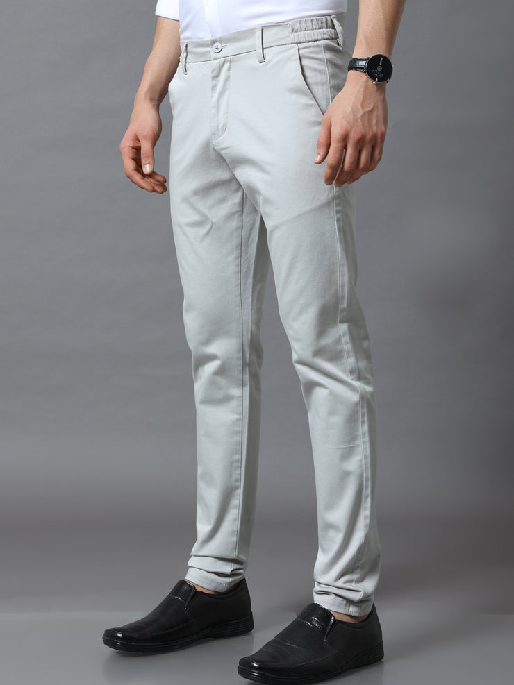 Flexi Waist Powder White Trouser