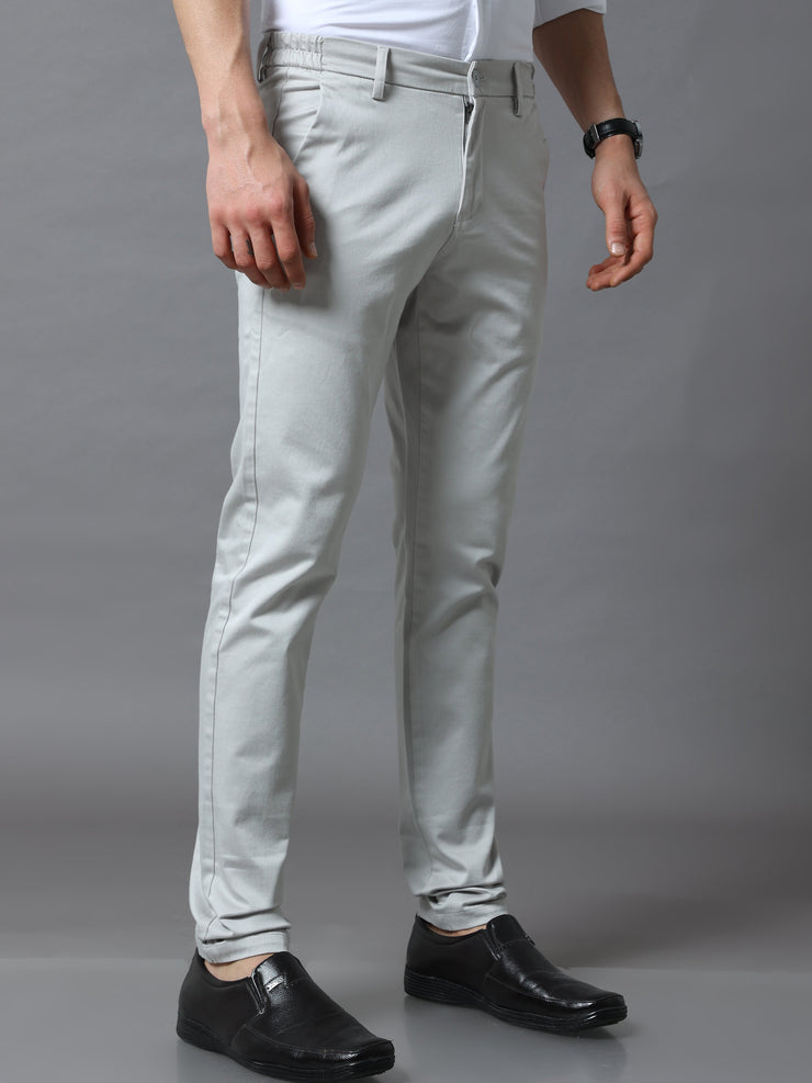 Flexi Waist Powder White Trouser