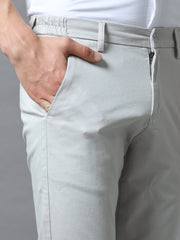 Flexi Waist Powder White Trouser
