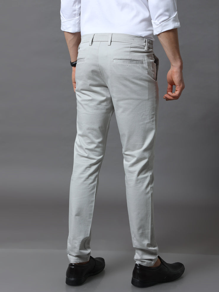 Flexi Waist Powder White Trouser