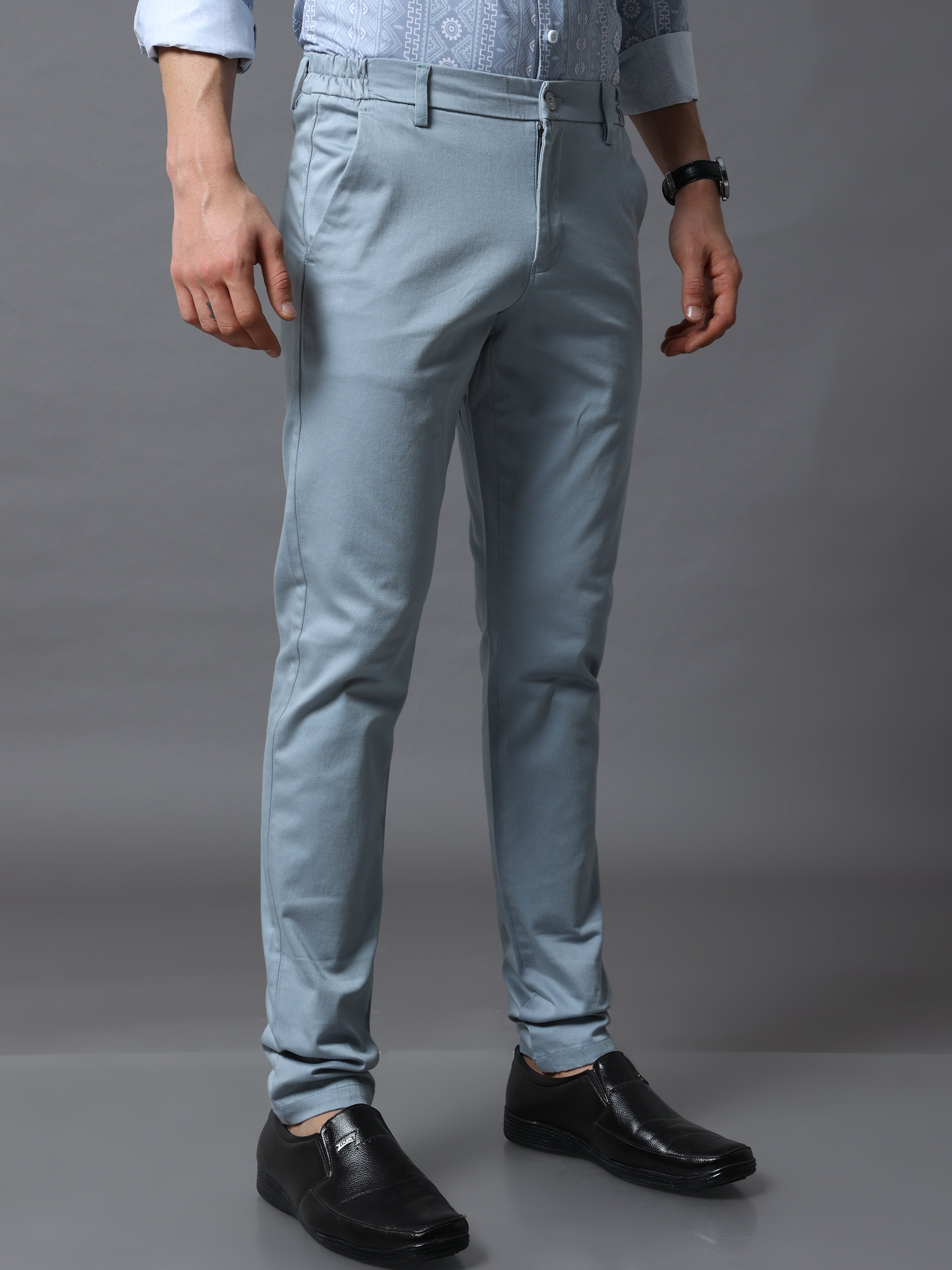 Flexi Waist Aagean Blue Trouser