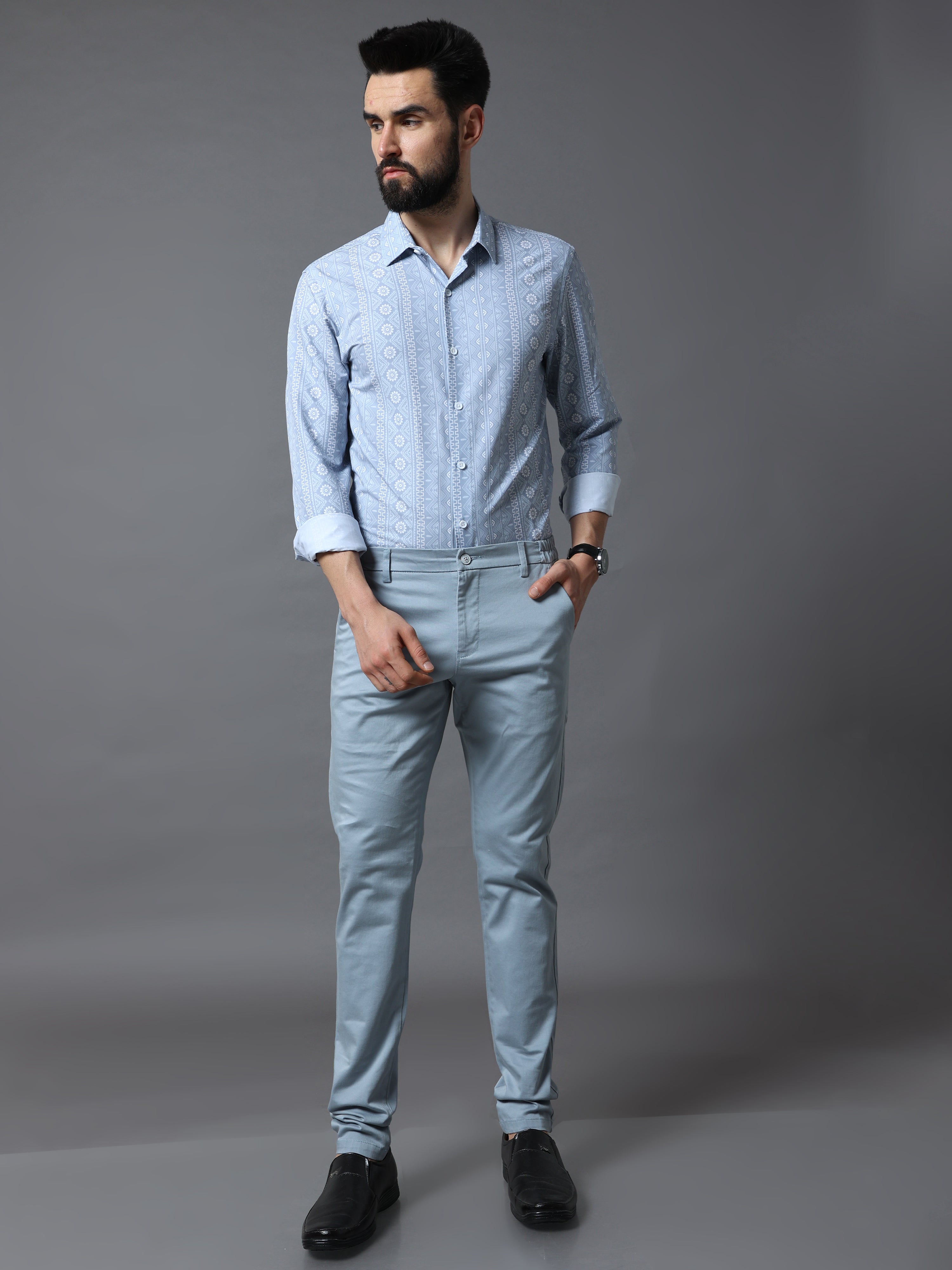 Flexi Waist Aagean Blue Trouser