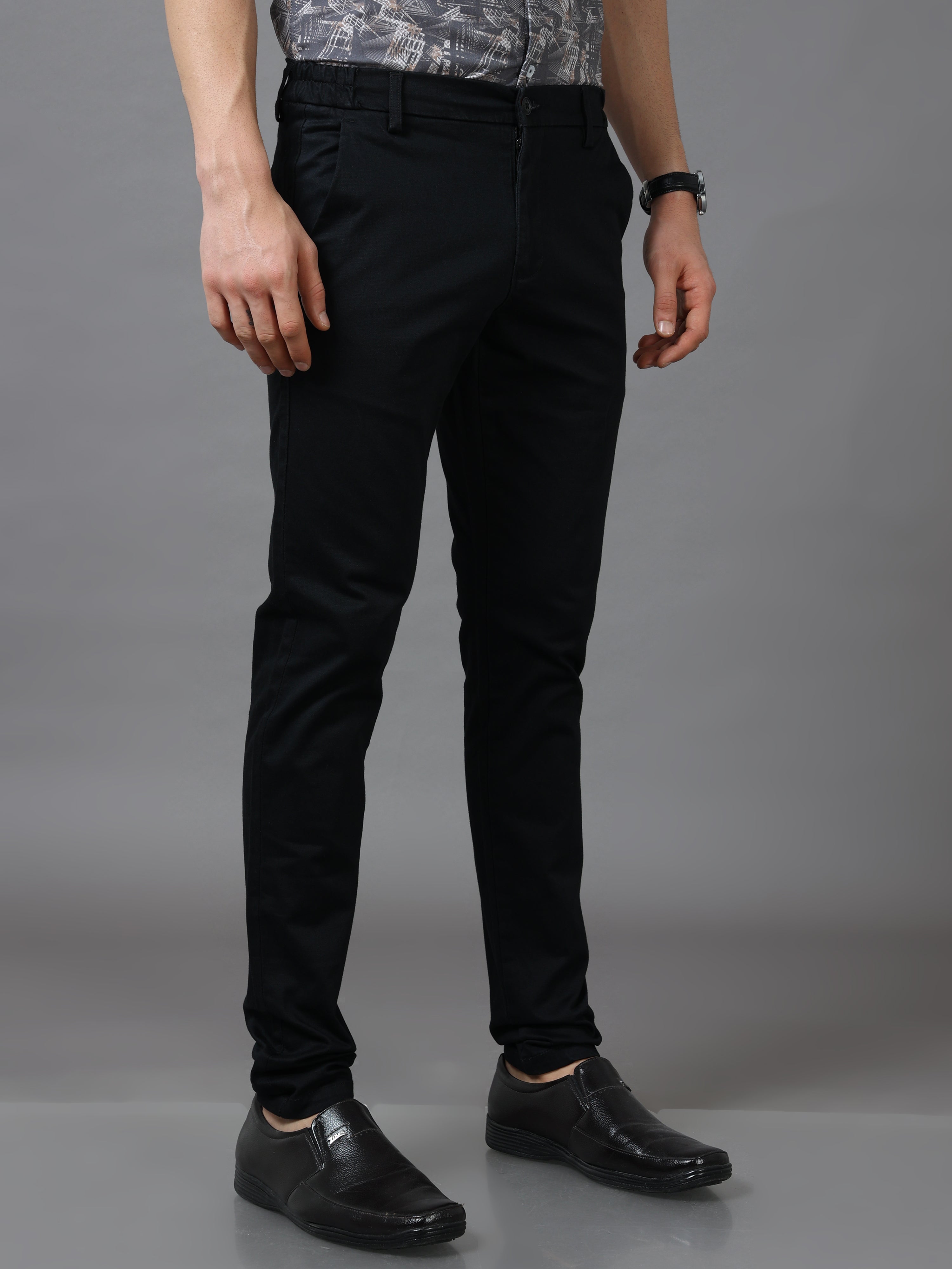 Flexi Waist Black Trouser