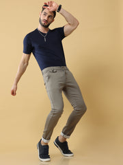 Double Cloth Cotton Sage Green Trouser
