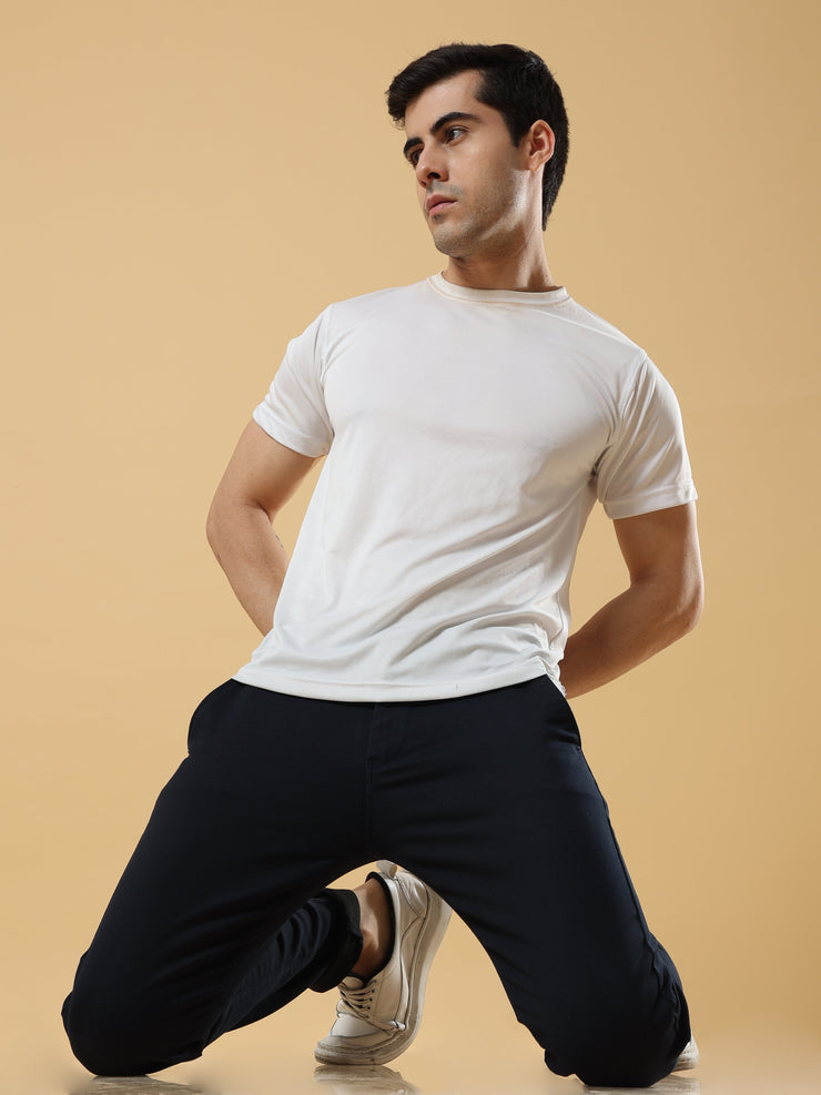 Double Cloth Navy Blue Cotton Trouser