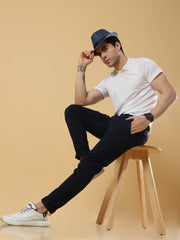 Double Cloth Navy Blue Cotton Trouser