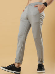 Tencel Stretchable Light Grey Trousers