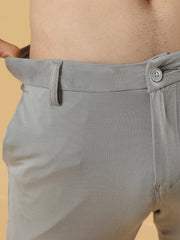 Tencel Stretchable Light Grey Trousers