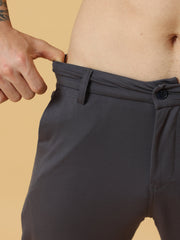 Tencel Stretchable Dark Grey Trousers
