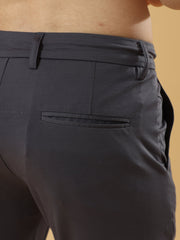 Tencel Stretchable Dark Grey Trousers