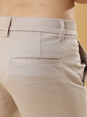 Double Cloth Cotton Cream Trouser