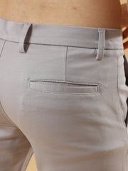 Double Cloth Cotton Light Grey Trouser