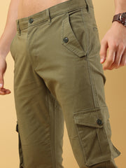 Slim Fit Olive Green Cargo Pant