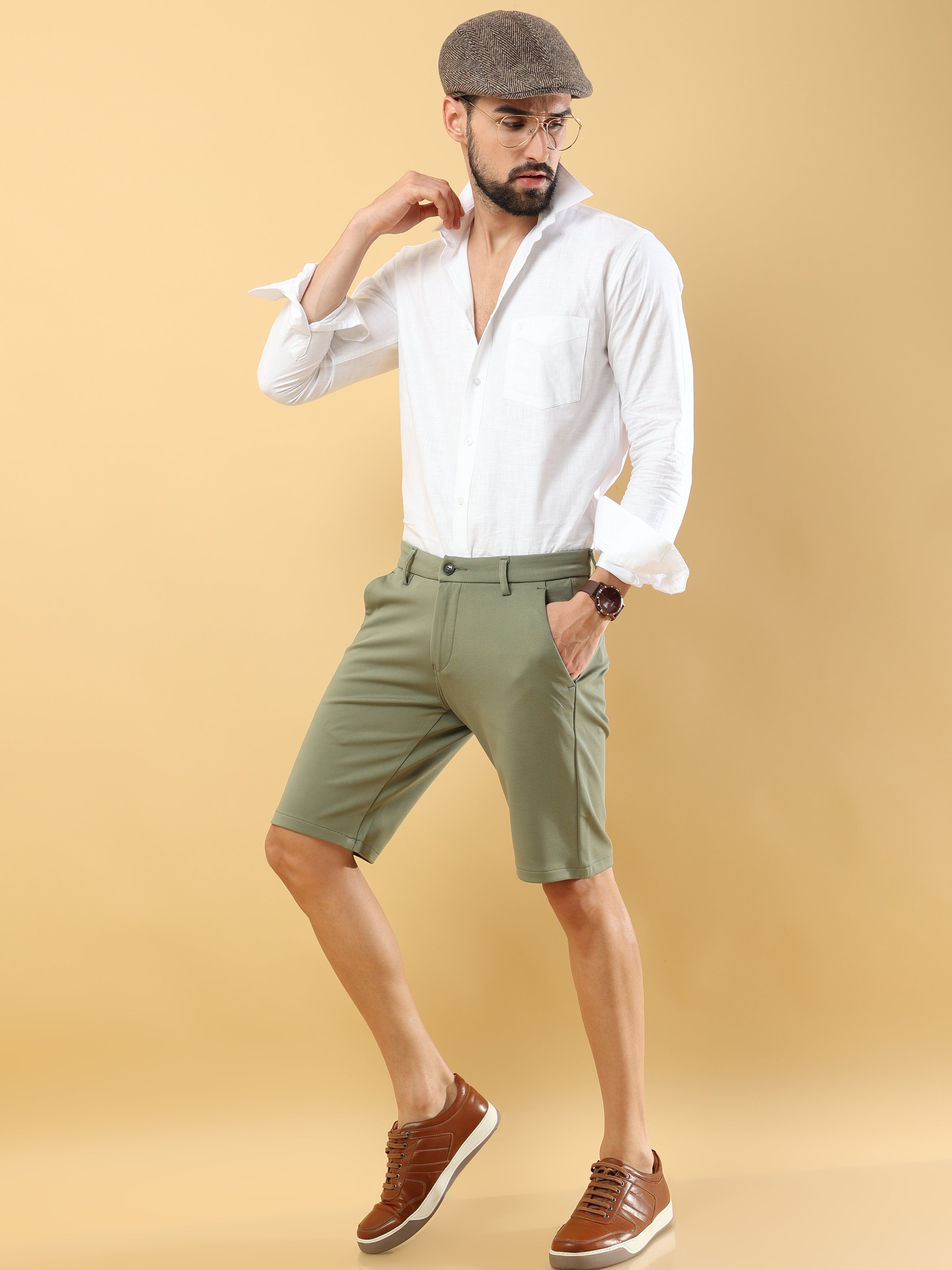 Power Stretch Light Olive Shorts