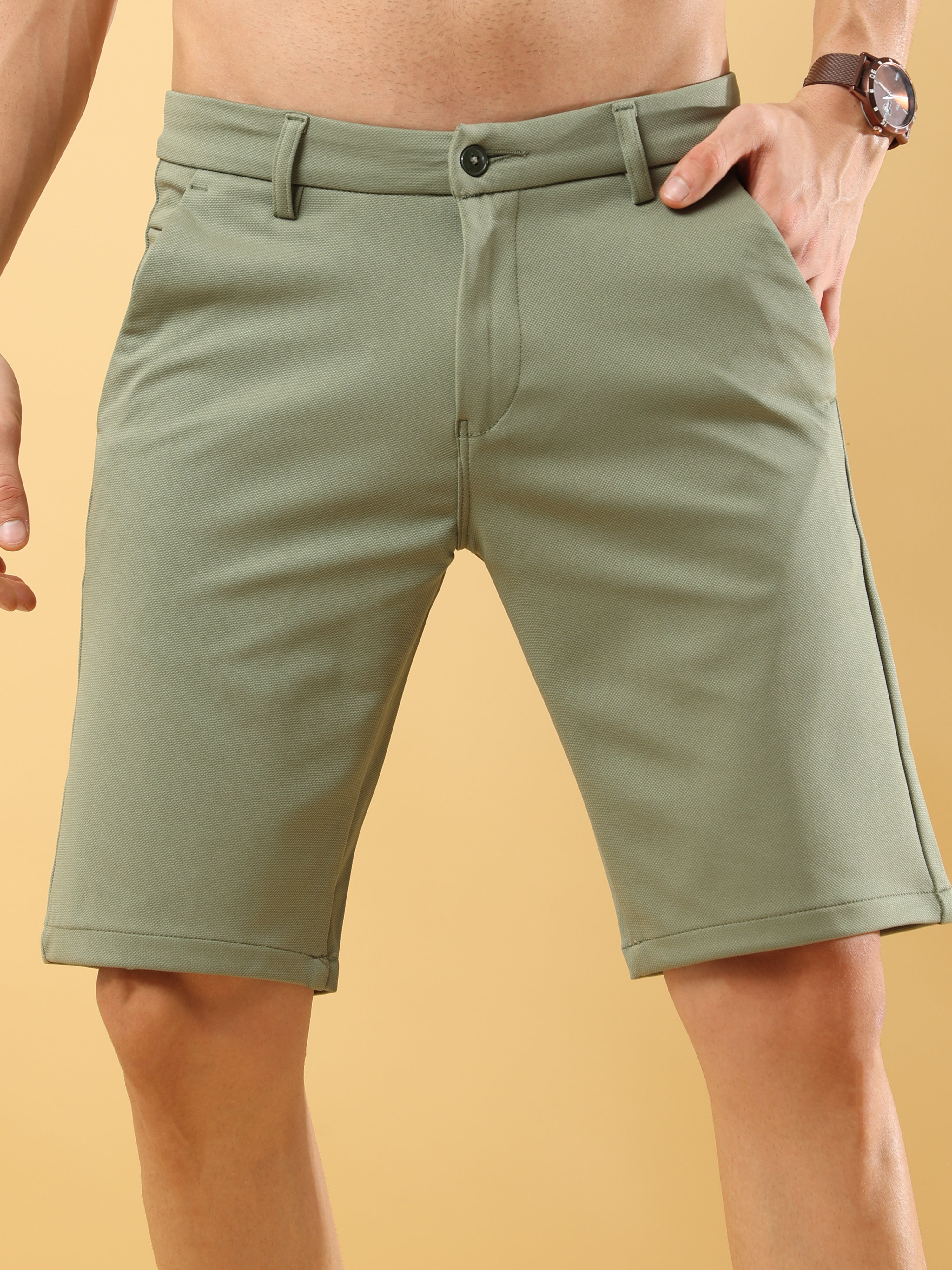 Power Stretch Light Olive Shorts