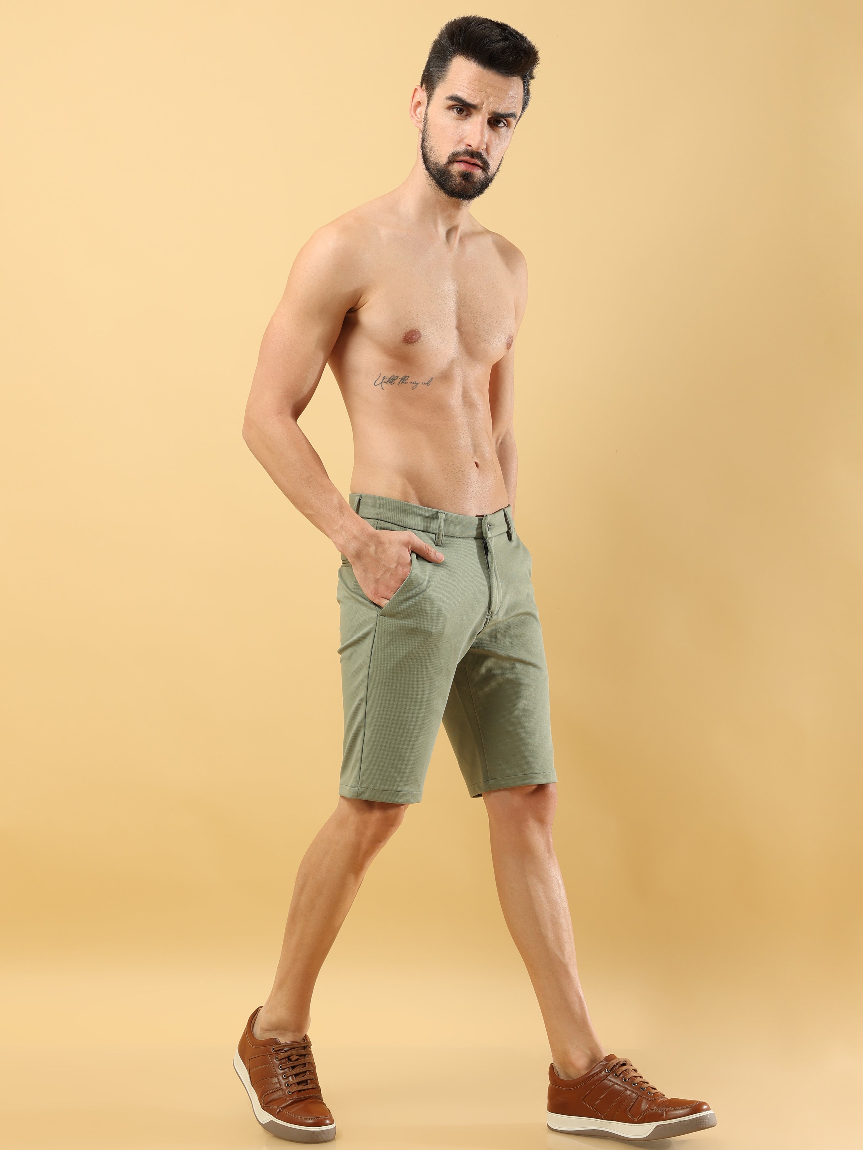 Power Stretch Light Olive Shorts