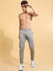 Fine Cotton Twill Grey Trouser