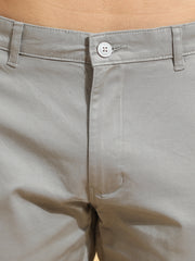 Fine Cotton Twill Grey Trouser