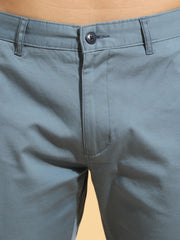 Fine Cotton Twill Blue Trouser